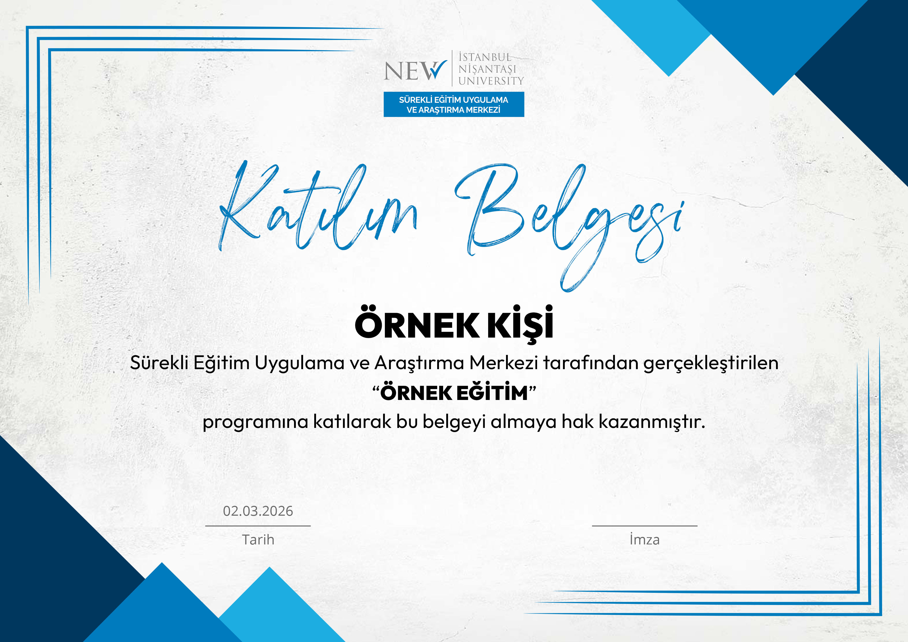 Online Eğitim Belgesi