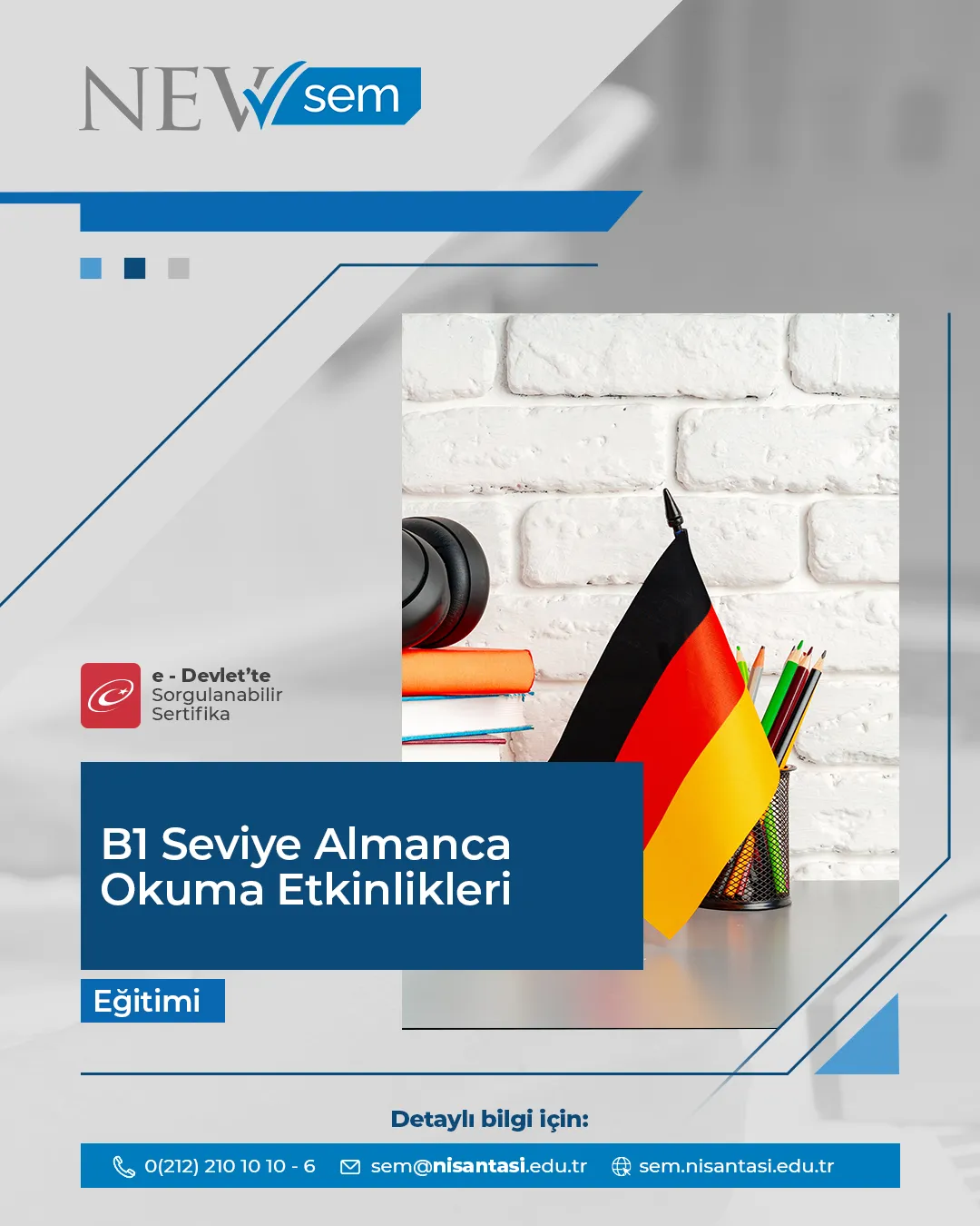 B1 Seviye Almanca Okuma Etkinlikleri Sertifika Programı
