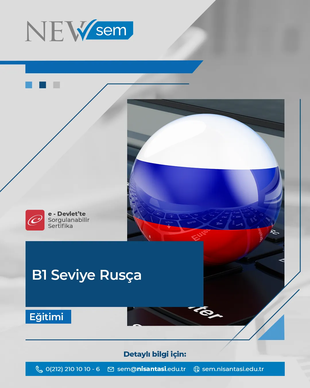 B1 Seviye Rusça Sertifika Programı