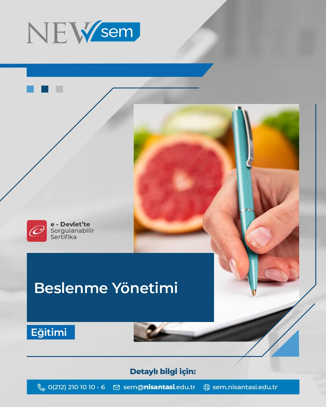 Beslenme Yönetimi Sertifika Programı