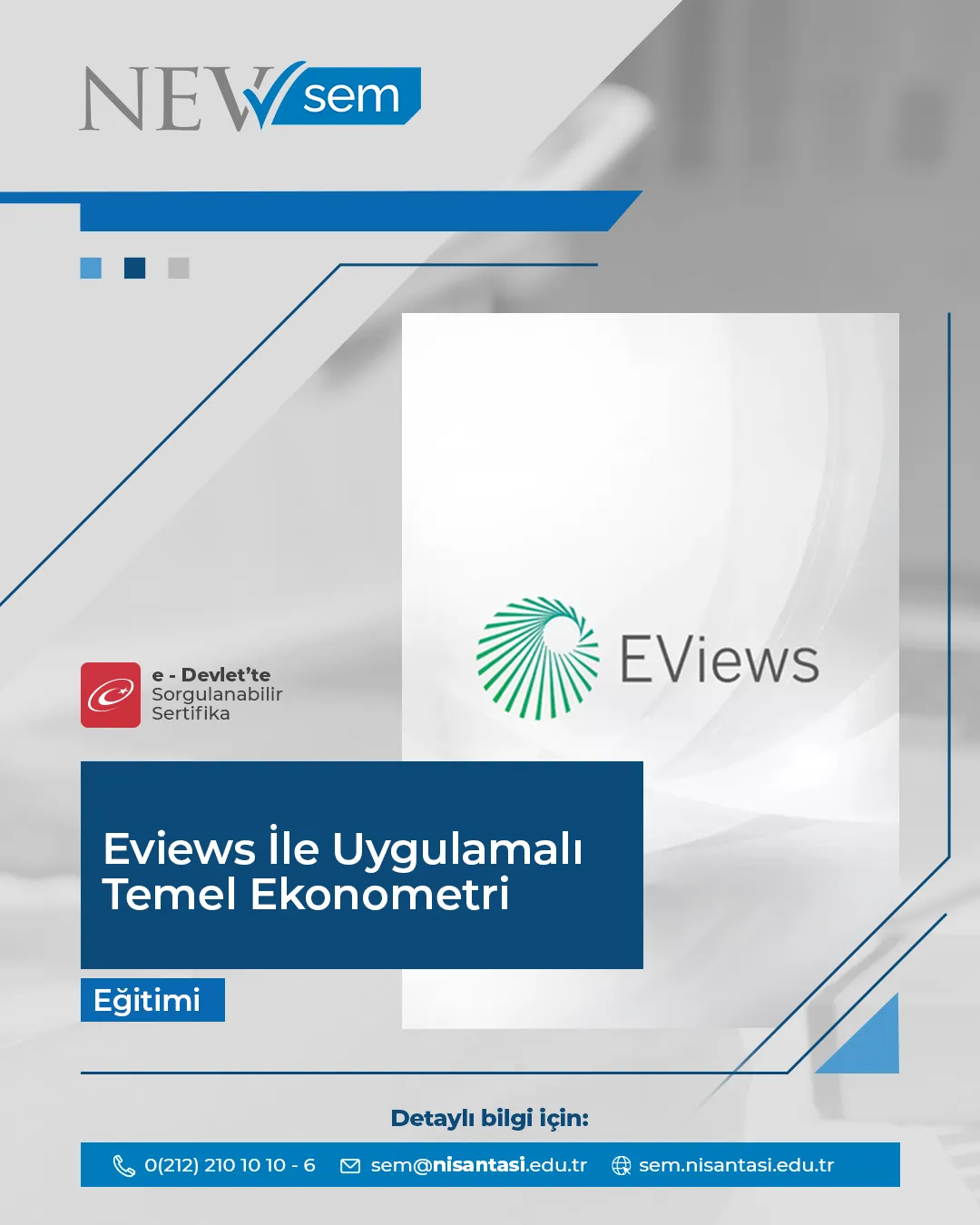 Eviews İle Uygulamalı Temel Ekonometri Sertifika Programı