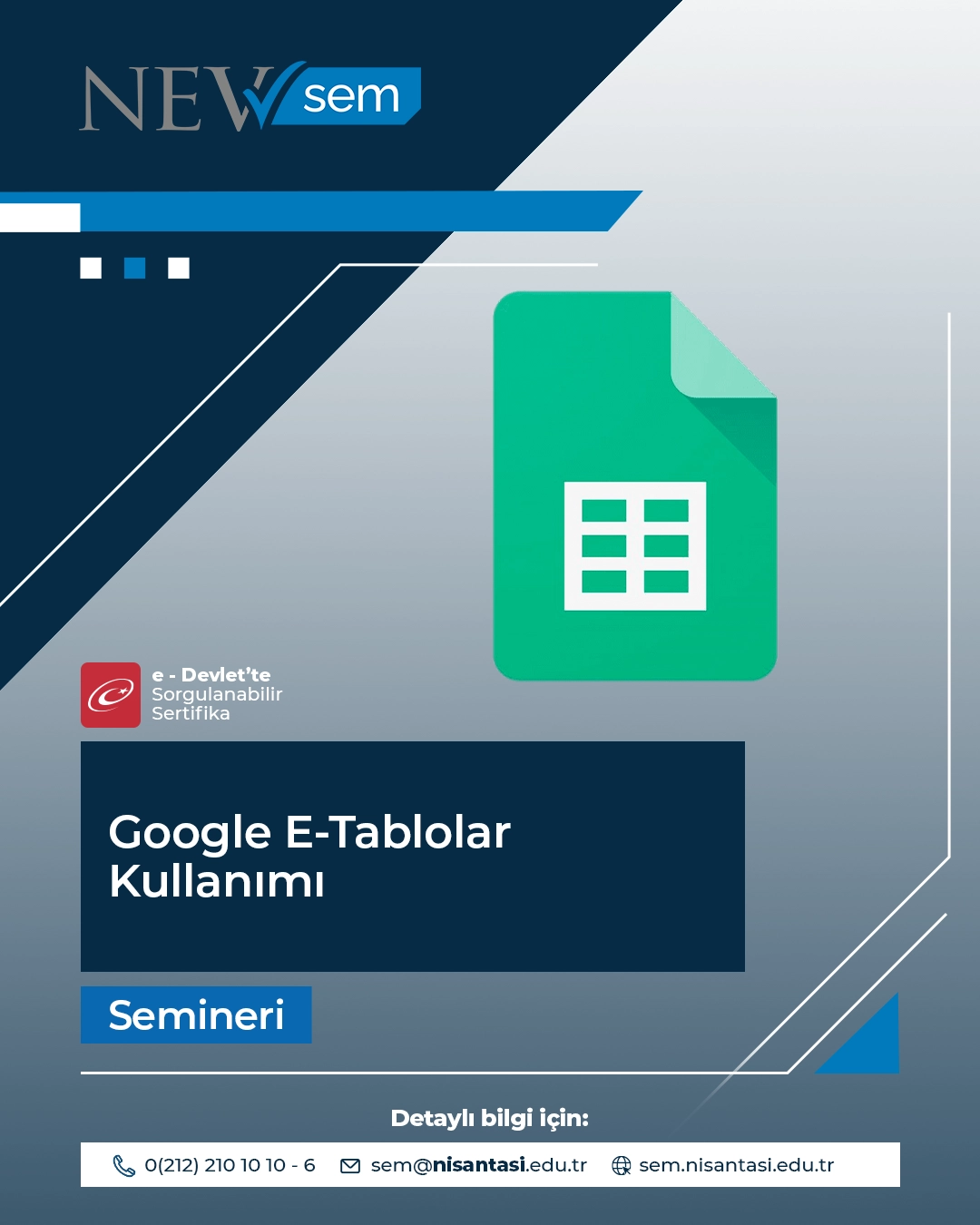 Google E-Tablolar Kullanımı Semineri