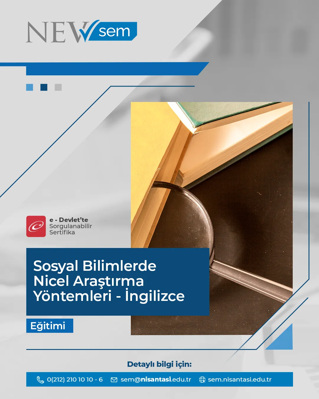 Sosyal Bilimlerde Nicel Araştırma Yöntemleri Sertifika Programı - İngilizce